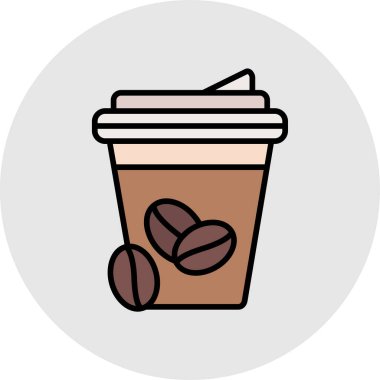 Kahve fincanı ikonu. vektör illüstrasyonu