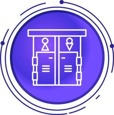 Bir bina simgesinin vektör illüstrasyonu