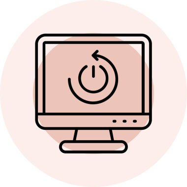 Web simgesi. Bilgisayarın vektör çizimi