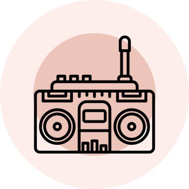 Radyo simgesinin vektör illüstrasyonu