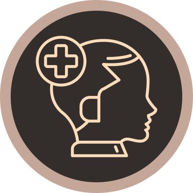 Bir kafa simgesinin vektör illüstrasyonu