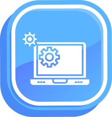 Bilgisayar. Web simgesi basit illüstrasyon