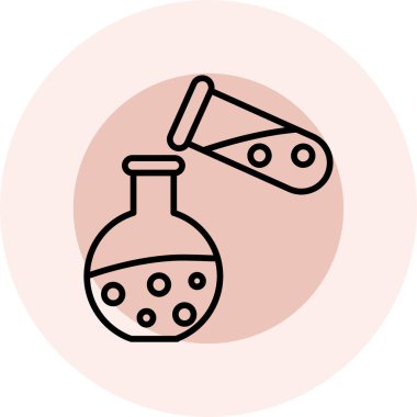 çizgi sihirli iksir ikonu beyaz arka planda izole. Cadılar bayramı partisiyle iksirli sihirli iksir. Renkli taslak konsepti. vektör.