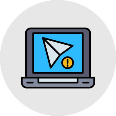 e-posta vektör renk çizgisi simgesi