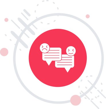 renk çizgisi sohbet balonu simgesi beyaz arkaplanda izole edildi. Konuşma balonu ikonu. Vektör yorum sembolü. Değişken rastgele dinamik şekiller. vektör.