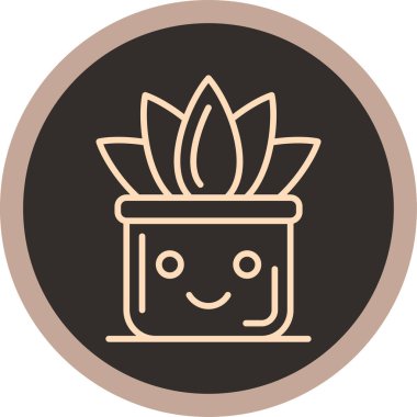 Kaktüs simgesi vektör illüstrasyonu