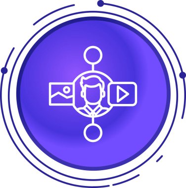 Bir fotoğraf makinesinin vektör illüstrasyonu