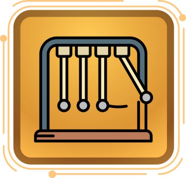 Modern bir ikon ve bilimin vektör çizimi