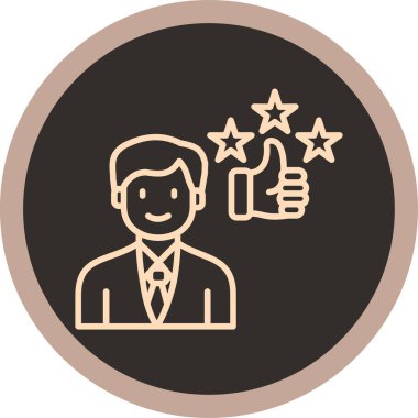 Reyting. Web simgesi basit illüstrasyon