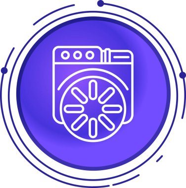 Beyaz zemin üzerinde izole edilmiş çizgi elektrikli demir ikonu. Demir demir. Renkli taslak konsepti. vektör