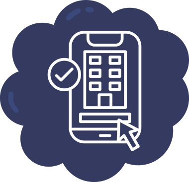 akıllı telefon simgesi vektör illüstrasyonu