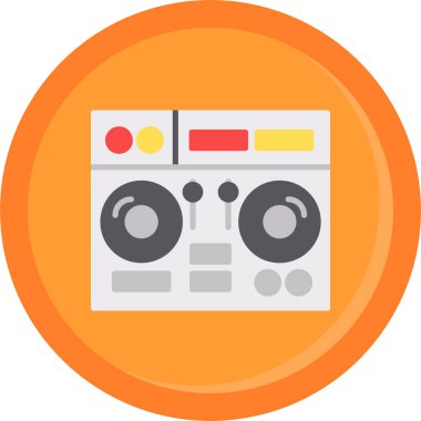 müzik düz vektör simgesi