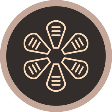 Moda tarzında izole edilmiş çiçek simgesi