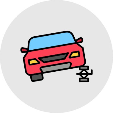 Kolayca değiştirebilen veya düzenleyebilen kaza araba vektör simgesi