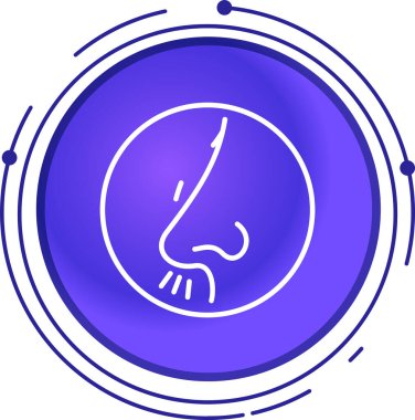 Beyaz arka planda toprak küre ikonu olan mavi çizgi insan kafası. Rastgele soyut çember. vektör illüstrasyonu