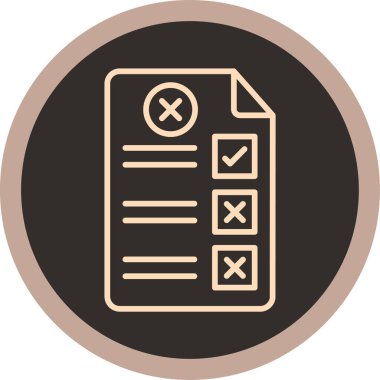 Kontrol listesi. Web simgesi basit tasarım