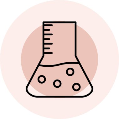 Bir damla ile test tüplerinin vektör çizimi