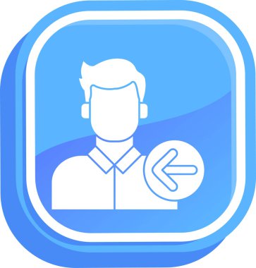 İş adamı. Web simgesi basit illüstrasyon