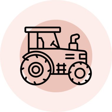 Traktör simgesinin vektör illüstrasyonu