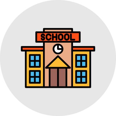 okul simgesi vektör illüstrasyonu