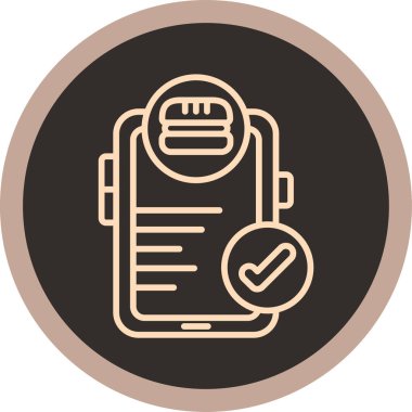 Kontrol listesi simgesi vektör illüstrasyonu