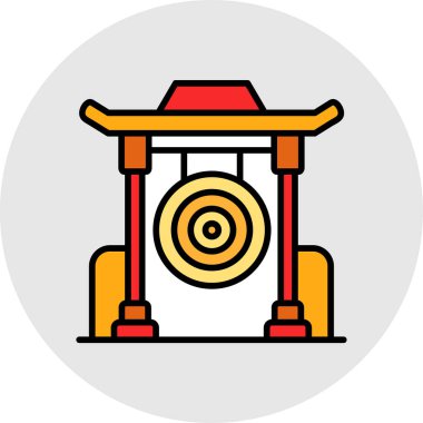 vektör Çin fener simgesi