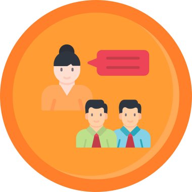 iş düz vektör simgesi