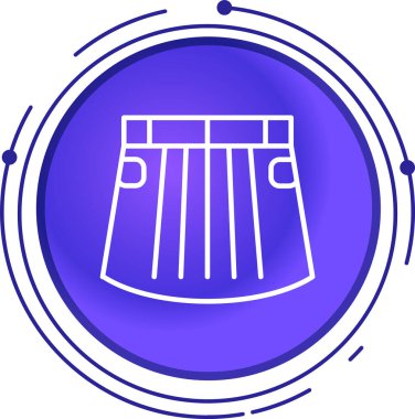 Bir hayranın eşsiz dairesel vektör simgesi