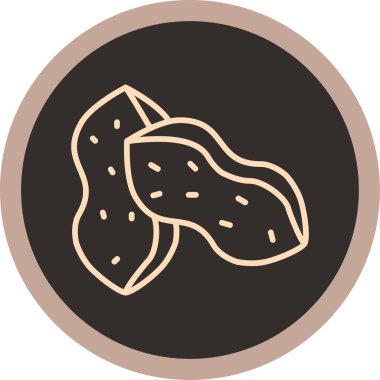 Modern yiyecek simgesinin vektör çizimi