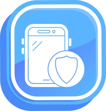 Telefon koruma ikonu. Basit tasarım