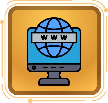 Dünya küresi ikonu. özet çizimi