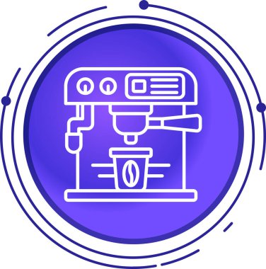 Kahve öğütücüsü simgesi, taslak biçimi