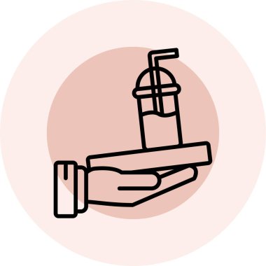 El ele tutuşmanın vektör illüstrasyonu