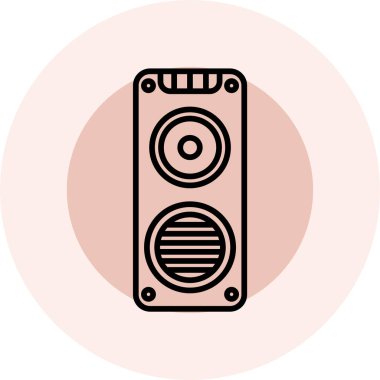 Konuşmacı. Web simgesi basit illüstrasyon