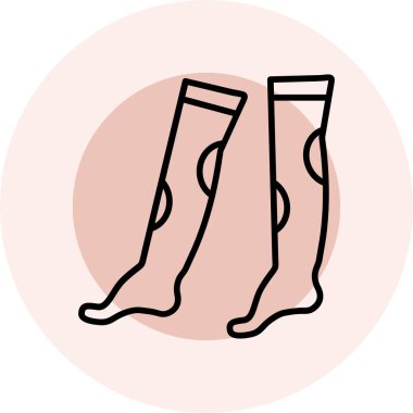 Çorap simgesinin vektör illüstrasyonu