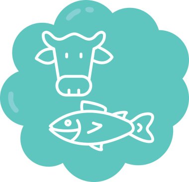 Hayvan çiftliği simgesi doldurulmuş ana hat biçiminde