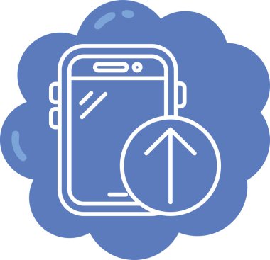 Cep telefonu simgesi, vektör illüstrasyonu