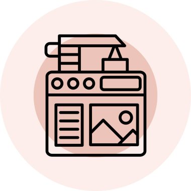 Web tasarım vektör renk simgesi