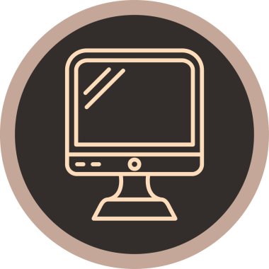 Bilgisayar. Web simgesi vektör illüstrasyonu