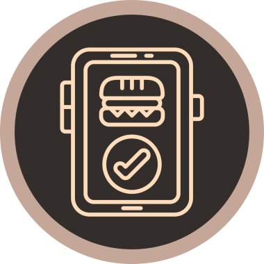 yiyecek ikonu vektör illüstrasyonu