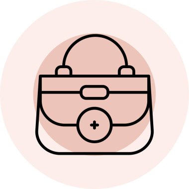 Çanta ikonu. Web için el çantası simgelerinin modern vektör illüstrasyonu