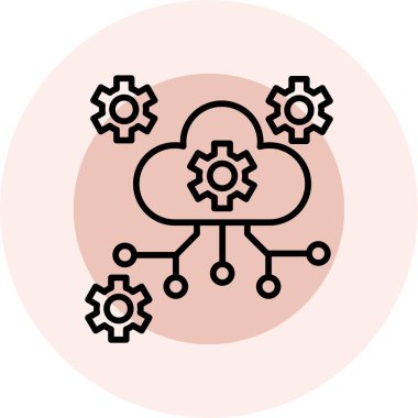 beyaz arkaplanda izole edilmiş modayı gösteren bulut hesaplama simgesi