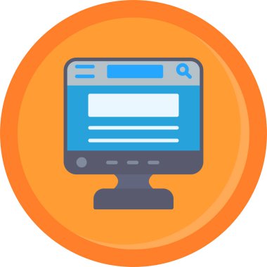 Bilgisayar ekranı. Basit tasarım