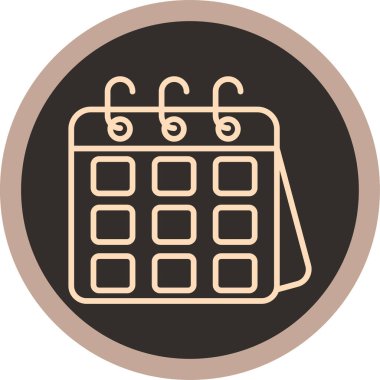 Takvim simgesi vektör illüstrasyonu