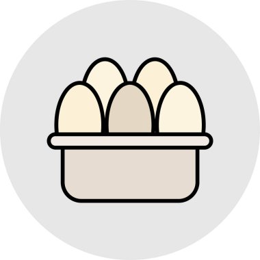 Yumurta simgesi vektör illüstrasyonu