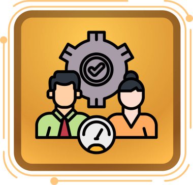 dişli ayarları simgesi, vektör illüstrasyonu