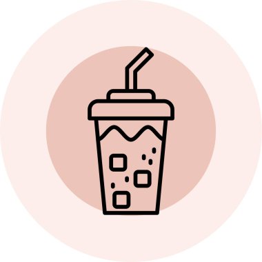 Basit vektör simgesi, paket kahve çizimi