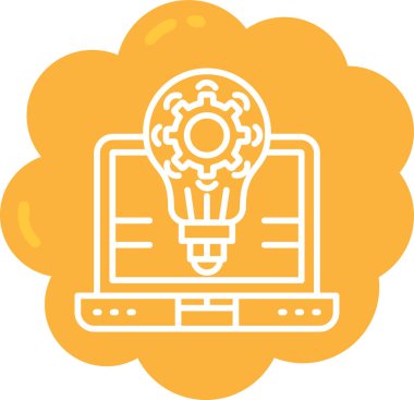 Ampul. Web simgesi basit illüstrasyon