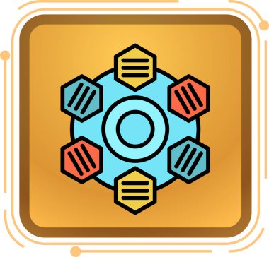 Altıgen vektör satırı simgesi