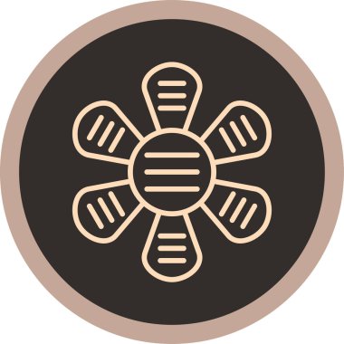 Bir çiçek simgesinin vektör illüstrasyonu